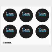 IT Ik ga Kayaking Ronde Sticker (Vel)