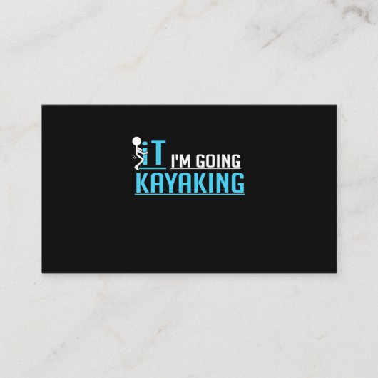 IT Ik ga Kayaking Visitekaartje (Voorkant)