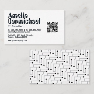 IT Informatietechnologie Consultant QR-code Visitekaartje