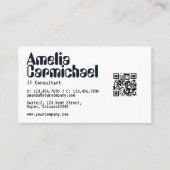 IT Informatietechnologie Consultant QR-code Visitekaartje (Voorkant)