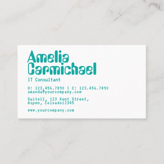 IT Informatietechnologie Consultant Visitekaartje (Voorkant)