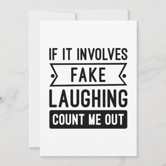 It Involves Fake Laughing Bedankkaart (Voorkant)