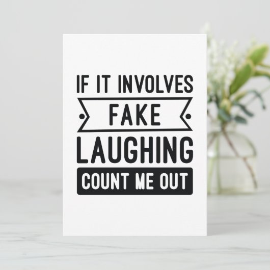 It Involves Fake Laughing Bedankkaart (Staand voorkant)