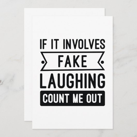 It Involves Fake Laughing Bedankkaart (Voorkant / Achterkant)