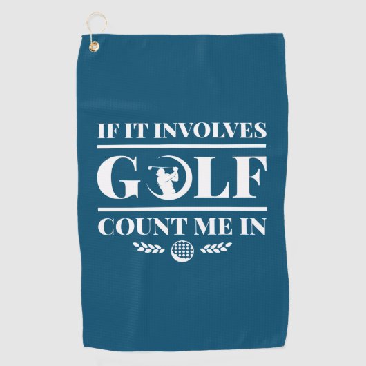 It Involves Golf Count Me In Golfhanddoek (Voorkant)