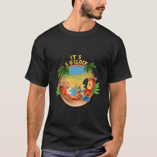 It Is 5 O'Clock Somewhere Parrot Drinking Summer V T-shirt