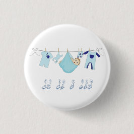 It is a Boy Baby shower Ronde Button 3,2 Cm