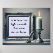 It is better to light a candle poster (Voorkant)