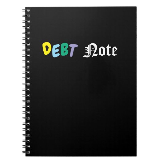 It is Debt Note. Not Death Note Notitieboek (Voorkant)