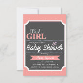 IT IS EEN MEISJE | BABY SHOWER KAART (Voorkant)