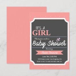 IT IS EEN MEISJE | BABY SHOWER KAART