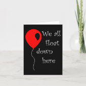 IT is Halloween Costume Red Balloon You'll Float T Kaart (Voorkant)