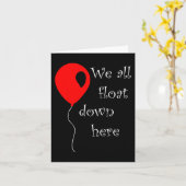 IT is Halloween Costume Red Balloon You'll Float T Kaart (Gele Bloem)