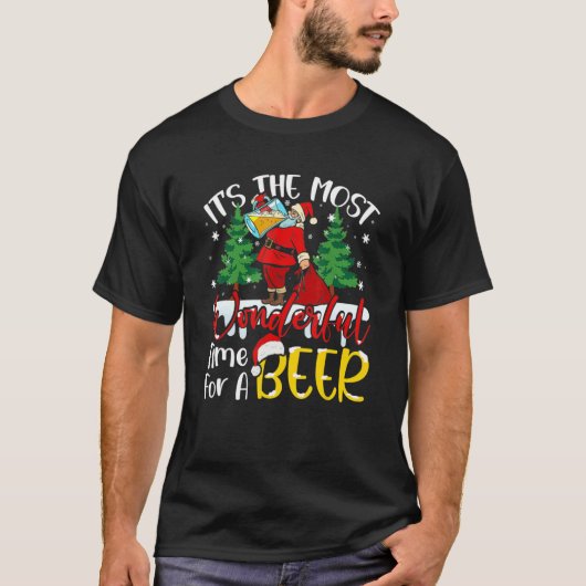 It Is Most Wonderful Times For A Beer Christmas Sa T-shirt (Voorkant)