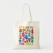 It Is Ok To Feel All The Feels Math Tote Bag (Voorkant)
