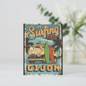 It is surf time in Gijon Briefkaart (Staand voorkant)