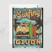 It is surf time in Gijon Briefkaart (Voorkant / Achterkant)
