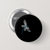 It Is Well With My Soul Dragonfly Chirtian Quote Ronde Button 5,7 Cm (Voorkant /achterkant)