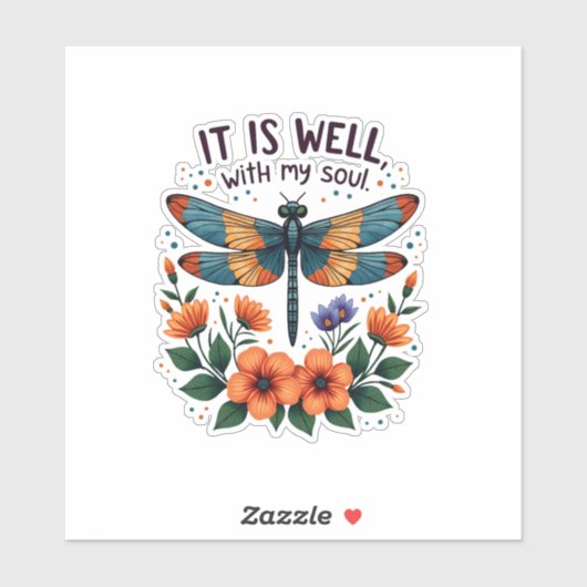 It Is Well With My Soul Inspirational Quote (1) Sticker (Vel)