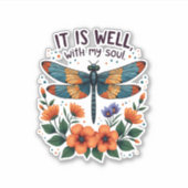It Is Well With My Soul Inspirational Quote (1) Sticker (Voorkant)