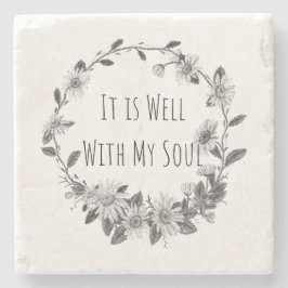 It Is Well With My Soul Keepsake Stone Coaster Stenen Onderzetter