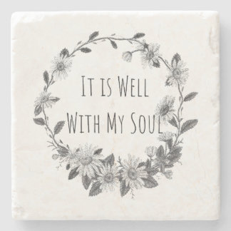 It Is Well With My Soul Keepsake Stone Coaster Stenen Onderzetter