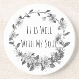 It Is Well With My Soul Keepsake Stone Coaster Zandsteen Onderzetter