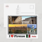 IT Italia - Firenze - mozaïek - Briefkaart (Voorkant / Achterkant)