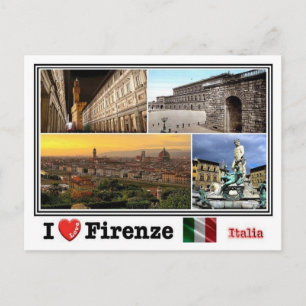 IT Italia - Firenze - mozaïek - Briefkaart