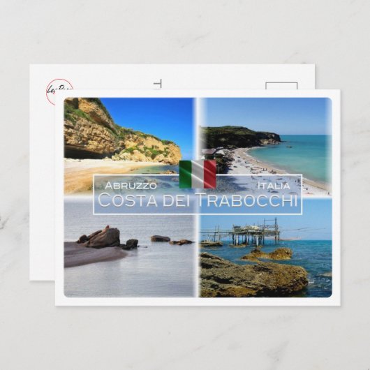 IT Italië - Abruzzo - Costa dei Trabocchi - Briefkaart (Voorkant / Achterkant)