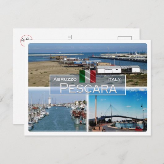 IT Italië - Abruzzo - Pescara - Briefkaart (Voorkant / Achterkant)