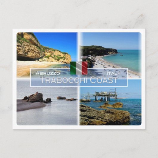IT Italië - Abruzzo - Trabocchi kust - Briefkaart (Voorkant)