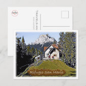 IT Italië - Alpenhut San Marcoi - Briefkaart (Voorkant / Achterkant)
