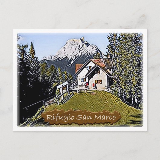 IT Italië - Alpenhut San Marcoi - Briefkaart (Voorkant)