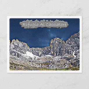 IT Italië - alpine hut Al Cacciatore - Dolomiti - Briefkaart