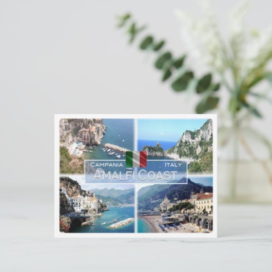 IT Italië - Campanië - kust van Amalfi - Briefkaart (Staand voorkant)
