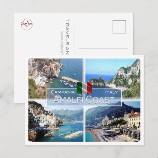 IT Italië - Campanië - kust van Amalfi - Briefkaart (Voorkant / Achterkant)