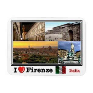 IT Italië - Firenze - I Love Mosaic Magneet