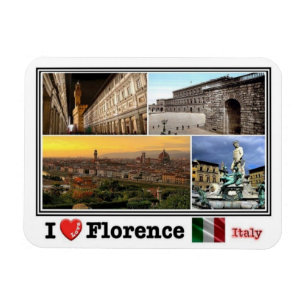 IT Italië - Florence Italië - Ik hou van mozaïek - Magneet