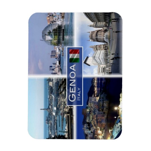 IT Italië - Genua - Genova - Aquarium - Magneet (Verticaal)
