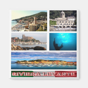 IT - Italië - Genua - Riviera Levante - Mozaïek Magneet