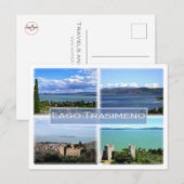 IT Italië - Lago Trasimeno Lake - Briefkaart (Voorkant / Achterkant)