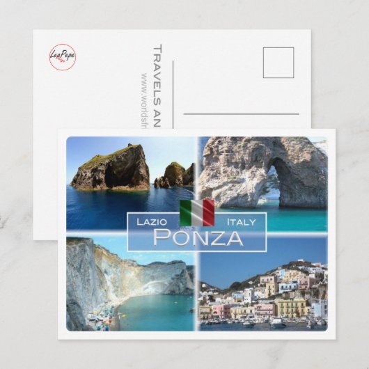 IT Italië - Lazio - Ponza - Briefkaart (Voorkant / Achterkant)