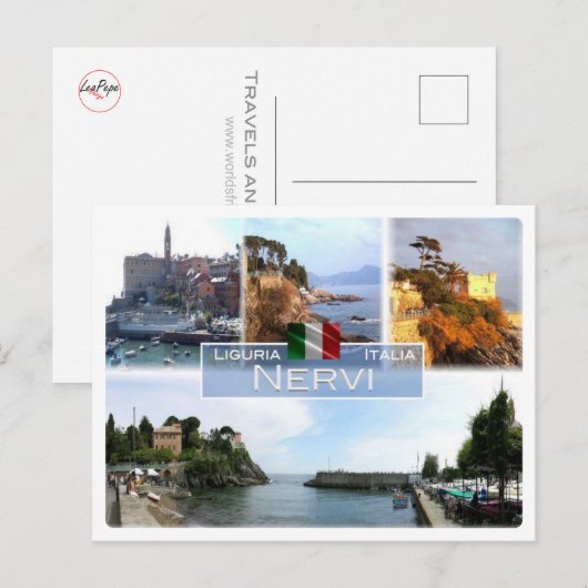 IT Italië - Liguria - Nervi - Briefkaart (Voorkant / Achterkant)