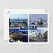 IT Italië - Ligurië - Genova Briefkaart (Voorkant / Achterkant)