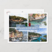 IT Italië - Ligurië - Portofino - Briefkaart (Voorkant / Achterkant)
