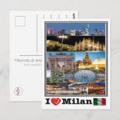 IT Italië — Milaan — Briefkaart (Voorkant / Achterkant)