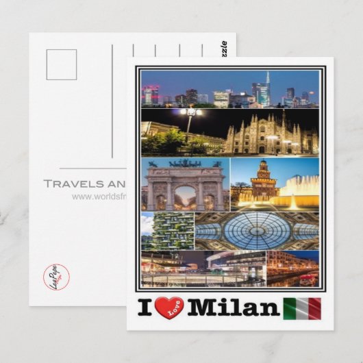 IT Italië — Milaan — Briefkaart (Voorkant / Achterkant)
