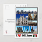 IT Italië — Milaan — Briefkaart (Voorkant / Achterkant)
