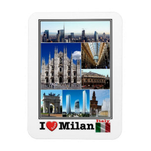IT Italië - Milaan - I Love Mosaic - Magneet